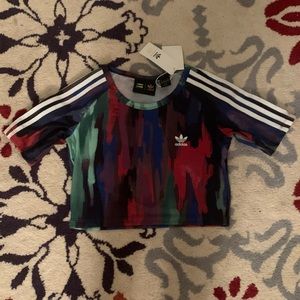 Adidas camo crop tee